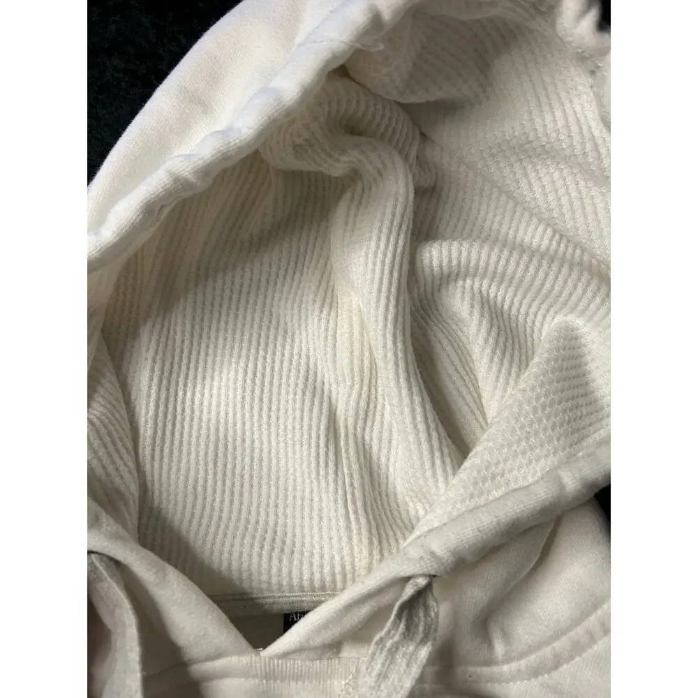 Abercrombie & Fitch Cream Fleece Hoodie Small